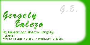 gergely balczo business card